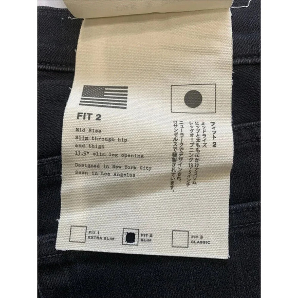 Rag & Bone Men's Black Fit 2 Slim Fit Jeans Size 30x34 NWT - Picture 15 of 16
